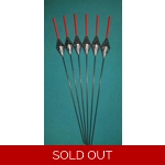 SRG023 Pack of 6 High Quality Pole Floats Diamond Red Tip Fiberglass Stem