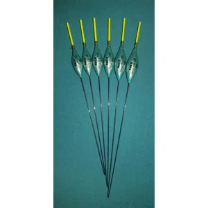 SRG024 Pack of 6 High Quality Pole Floats Yellow Tip Nitinol Stem