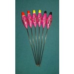 SRG025 Pack of 6 High Quality Pole Floats In-line Shallow Dibber Various Sizes..