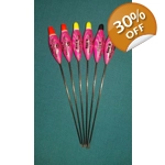 SRG025 Pack of 6 High Quality Pole Floats In-line Shallow Dibber Various Sizes..