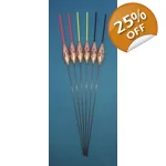 SRG026 Pack of 6 High Quality Pole Floats Stable Carbon Stem Various Sizes Ava..