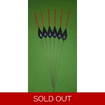 SRG027 Pack of 6 High Quality Pole Floats Long Metal Stem Red Tip
