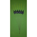 SRG027 Pack of 6 High Quality Pole Floats Long Metal Stem Yellow Tip