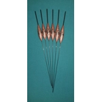 SRG028 Pack of 6 High Quality Pole Floats Slender All-round Black Tip Nitinol ..