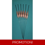 SRG028 Pack of 6 High Quality Pole Floats Slender All-round Black Tip Nitinol ..