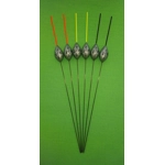 SRG029 Pack of 6 High Quality Pole Floats Deep Water Carbon Stem Various Sizes..