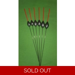 SRG029 Pack of 6 High Quality Pole Floats Deep Water Carbon Stem Red Tip