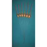 SRG031 Pack of 6 High Quality Pole Floats Long Metal Stem Red Tip