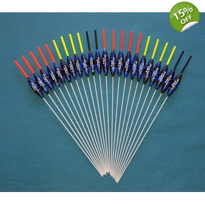 SRG101 Pack of 22 High Quality Pole Floats Power Chianti Fiberglass Stem