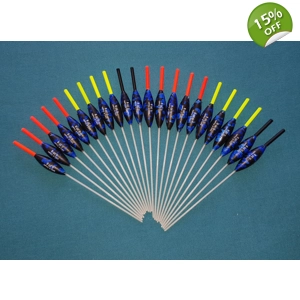 SRG102 Pack of 22 High Quality Pole Floats Power Margin Chianti Fiberglass Stem