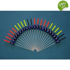 SRG104 Pack of 22 High Quality Pole Floats Power Margin All Round Fiberglass Stem