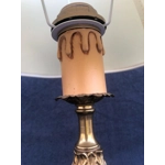 French vintage louis xv style table lamp with hexagon bottom cream lamp shade bedside lamp office la