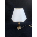 French vintage louis xv style table lamp with hexagon bottom cream lamp shade bedside lamp office la