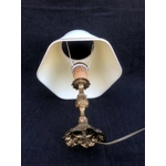 French vintage louis xv style table lamp with hexagon bottom cream lamp shade bedside lamp office la