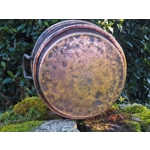 French Antique copper and iron huge cauldron chaudron cooking pot open fire chateau late 1800s