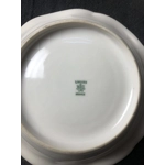 Five antique porcelain plates for berries or desserts hand painted by the artist Gilbert from the Co