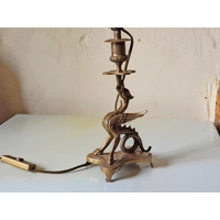 Vintage mid century brass dragon griffin phoenix..