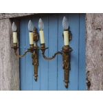 Empire napoleon style French extra large twin arm wall lights sconces excellent quality castings fro