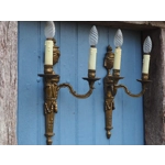 Empire napoleon style French extra large twin arm wall lights sconces excellent quality castings fro
