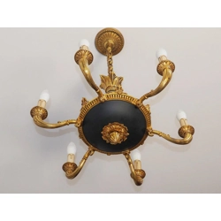 Stylish and elegant vintage 6 Branch Empire style chandeli..