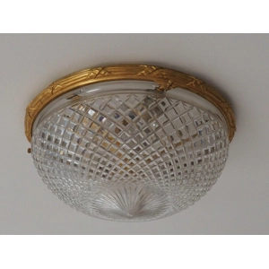 Bronze and cut glass mid cen..