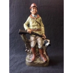 Collection of three vintage decanters handmade Capodimonte, Italy, 1960s fine detail