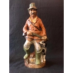 Collection of three vintage decanters handmade Capodimonte, Italy, 1960s fine detail