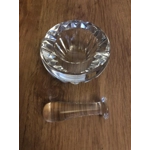 Rare Find: Baccarat Crystal Ashtray, design Mortar and Pestle, Stamped, France