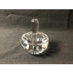 Rare Find: Baccarat Crystal Ashtray, design Mortar and Pestle, Stamped, France