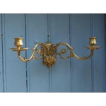 French Antique bronze piano wall candle sconce Art Nouveau stamped E MULLER Paris C1900