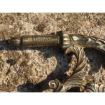 French Antique bronze piano wall candle sconce Art Nouveau stamped E MULLER Paris C1900