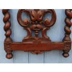 French Heraldic coat of arms carved wooden panel vintage crest wall hanging solid wood carving wall