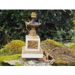 Antique French white marble and Bronze table lamp decorated with 4 scenes of Putti cherubs late 1800