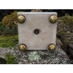 Antique French white marble and Bronze table lamp decorated with 4 scenes of Putti cherubs late 1800