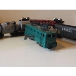 French Selection of mismatch carriages and locomotive Jouef Jep GE GE HO train set clockwork retro v