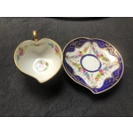 A wonderful porcelain tête-à-tête "Marquise de Sevigne", entirely hand-painted, produced by the Goum