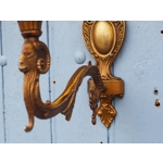 Vintage rams head French Bronze Wall Sconces wall lights C1930s Pair (For Refurbishment)