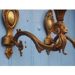 Vintage rams head French Bronze Wall Sconces wall lights C1930s Pair (For Refurbishment)