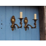 Vintage rams head French Bronze Wall Sconces wall lights C1930s Pair (For Refurbishment)