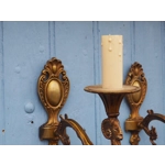 Vintage rams head French Bronze Wall Sconces wall lights C1930s Pair (For Refurbishment)