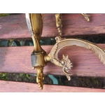 Vintage rams head French Bronze Wall Sconces wall lights C1930s Pair (For Refurbishment)