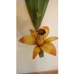 Floral single arm wall lights wall sconces tole-ware French vintage enamel lillies