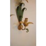 Floral single arm wall lights wall sconces tole-ware French vintage enamel lillies