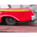 Vintage japanese tinplate fire department chief car with remote control C1970s retro toys