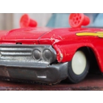 Vintage japanese tinplate fire department chief car with remote control C1970s retro toys