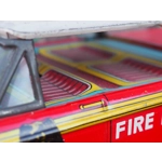 Vintage japanese tinplate fire department chief car with remote control C1970s retro toys