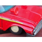 Vintage japanese tinplate fire department chief car with remote control C1970s retro toys