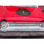 Vintage japanese tinplate fire department chief car with remote control C1970s retro toys