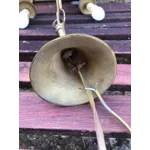 Vintage Empire Style Bronze Chandelier: 5-Arm, Green Lacquered Bowl, Arrow Finial