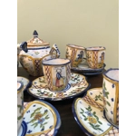 Antique Henriot Quimper Faience Coffee Set, Breton Folk Art, 1893-1904